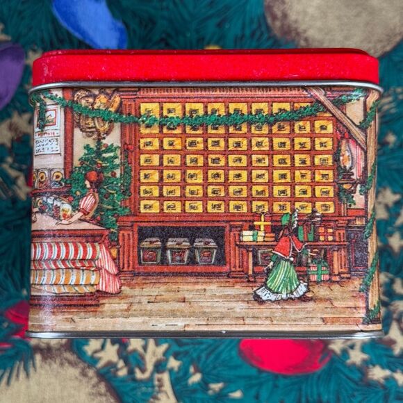 Lot of 2 Vtg Potpourri Press Christmas Tins Nutcracker Ballet and Post Office - Picture 8 of 15